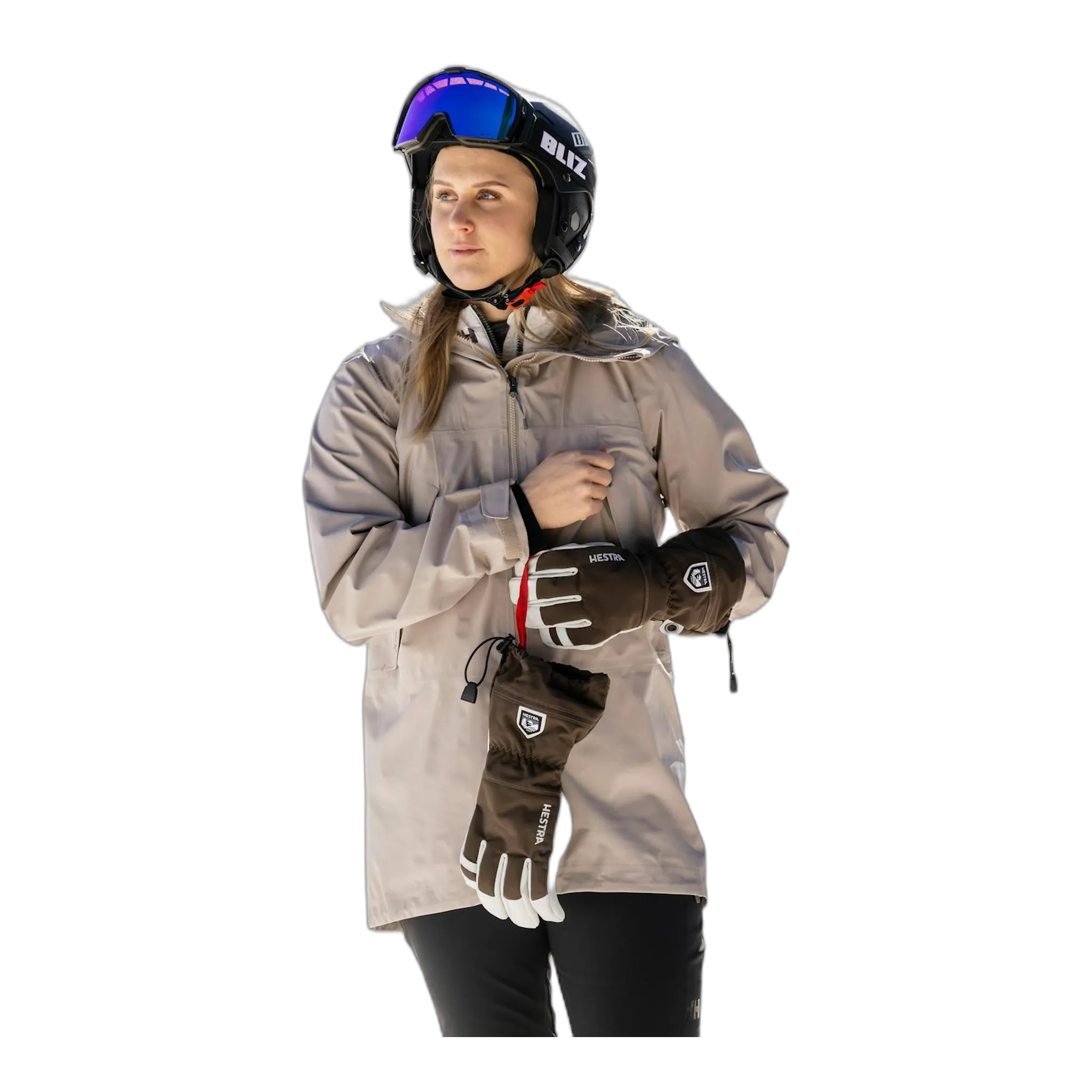 Army Leather Heli Ski - 5 Finger