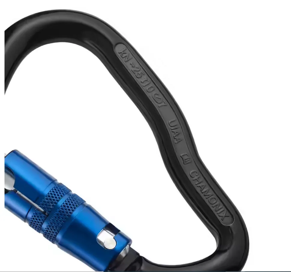 Automatic closing hms carabiner - goliath - black