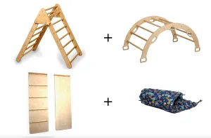 Climbing Triangle, Arch, Blue Pillow, Ladder Ramp