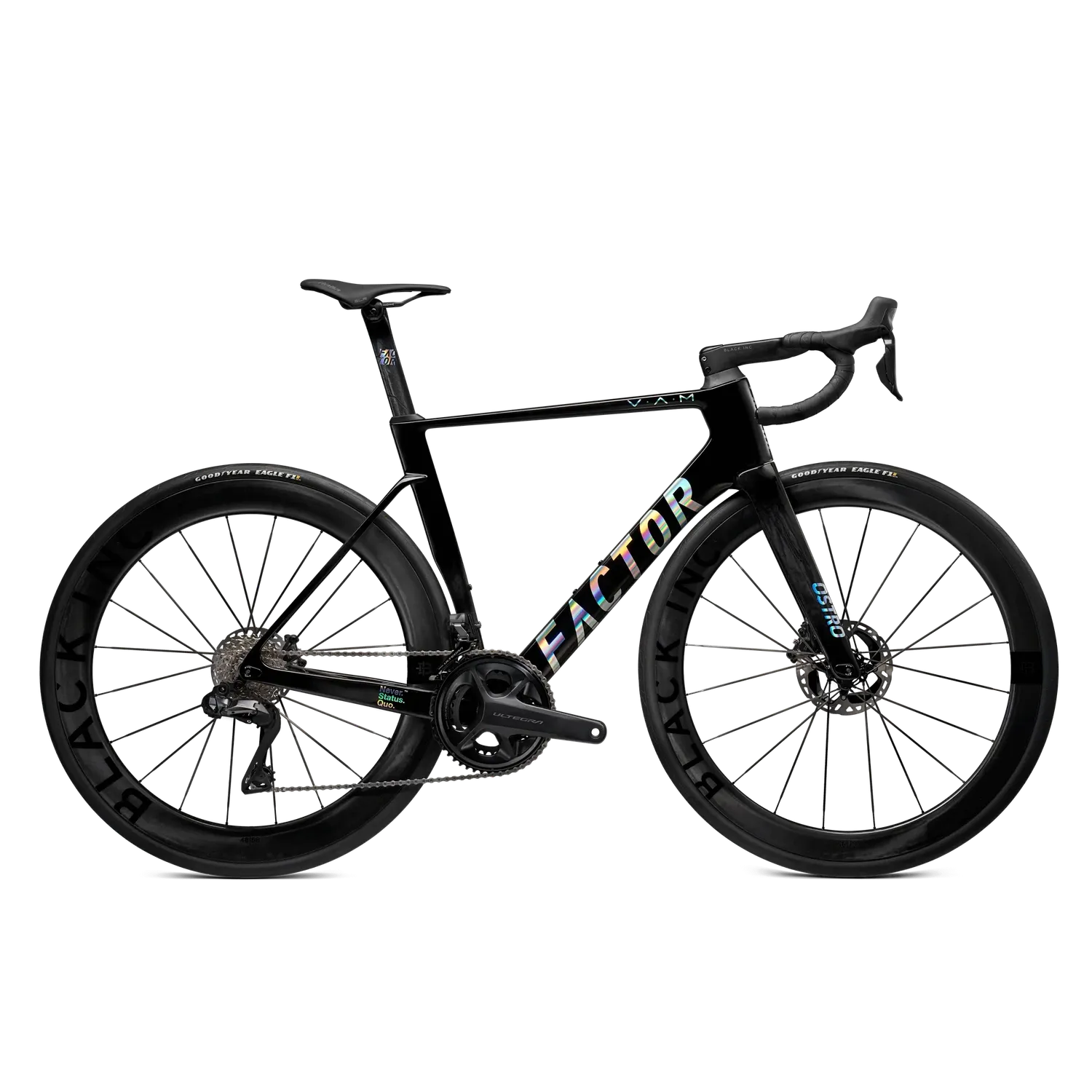 FACTOR OSTRO VAM Road Bike Shimano Ultegra DI2 Black Inc Wheels - Gloss Black Chrome