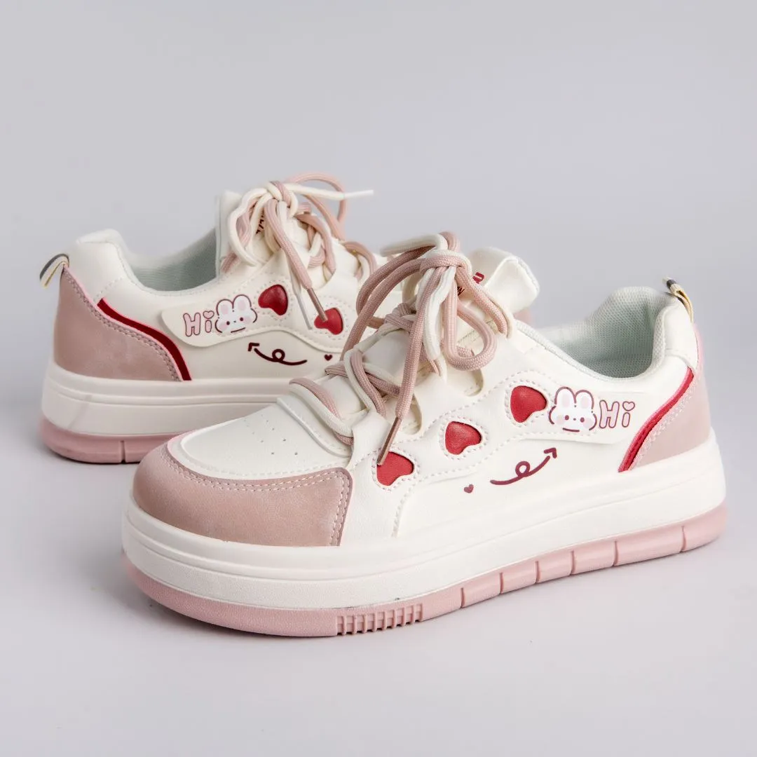 Full of Hearts Loving Bunny Sneakers - Women's