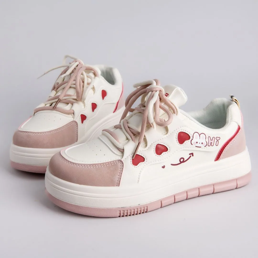 Full of Hearts Loving Bunny Sneakers - Women's