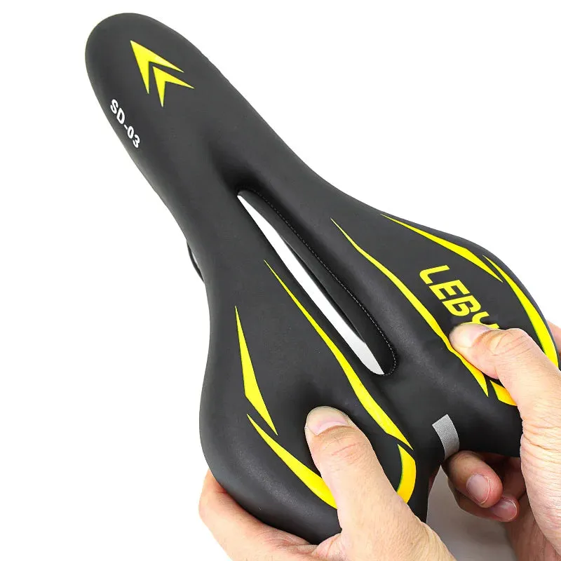 Lebycle MTB Mountain Road Bike Seat Bicycle Saddle Comfortable Soft Cycling Cushion Exercise Bike Saddle for Men and Women