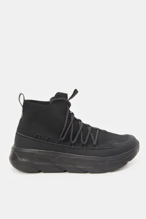 Men Black High Top Sneakers