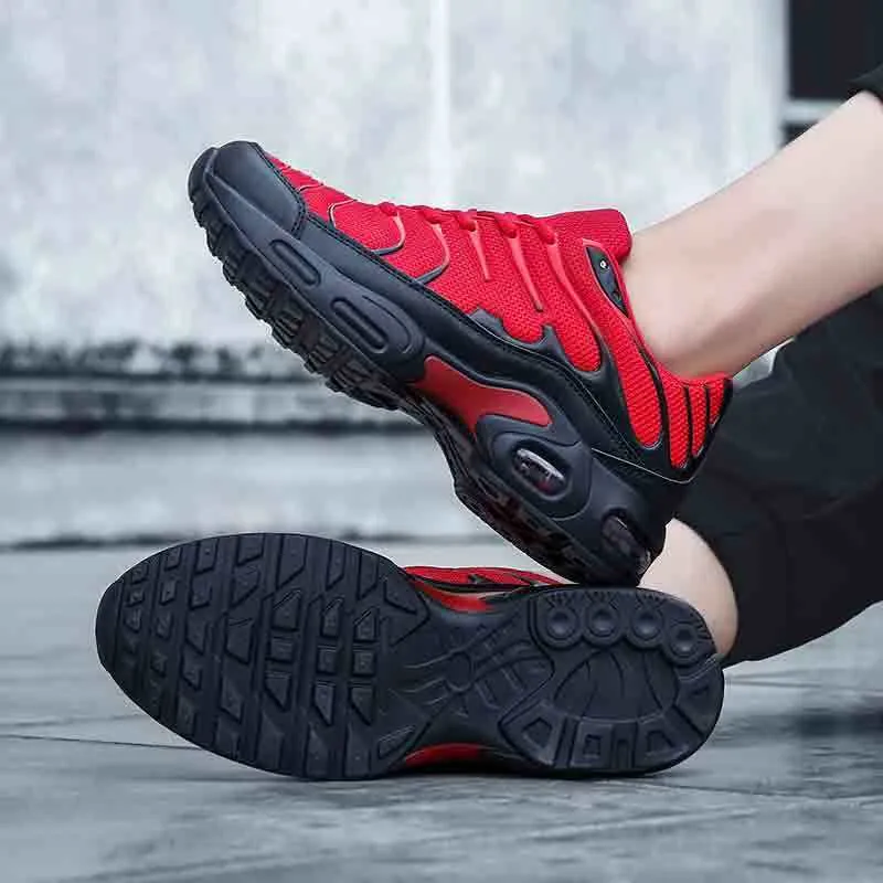 Men's shoes spring and autumn new all-palm air cushion running sneakers all-match trend men's platform casual shoes