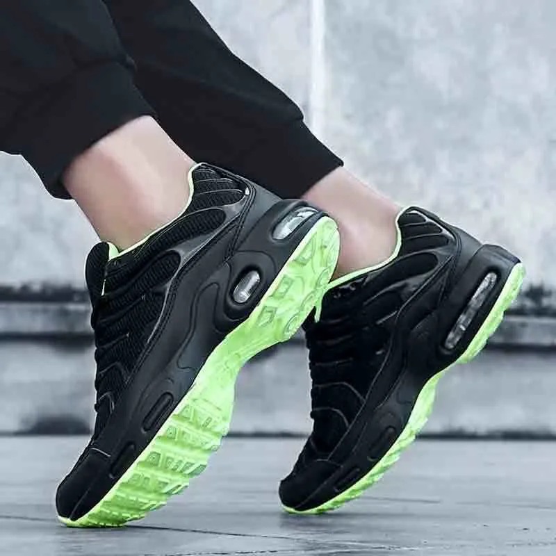 Men's shoes spring and autumn new all-palm air cushion running sneakers all-match trend men's platform casual shoes