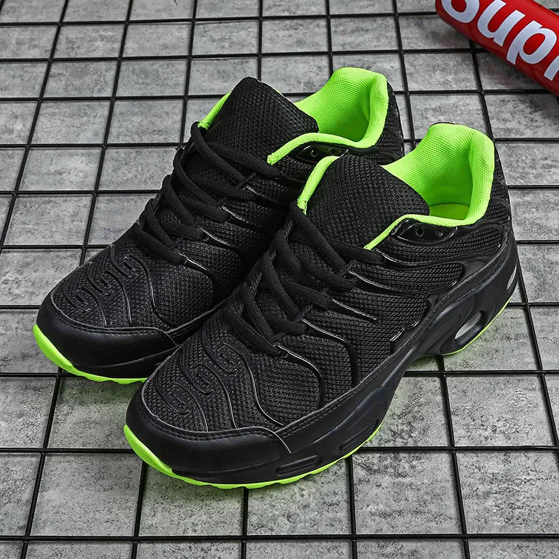 Men's shoes spring and autumn new all-palm air cushion running sneakers all-match trend men's platform casual shoes