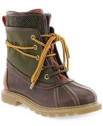 NEW Toddler TOMMY HILFIGER KIDS CHARLES DUCK HIKING Boots 12 BROWN OLIVE