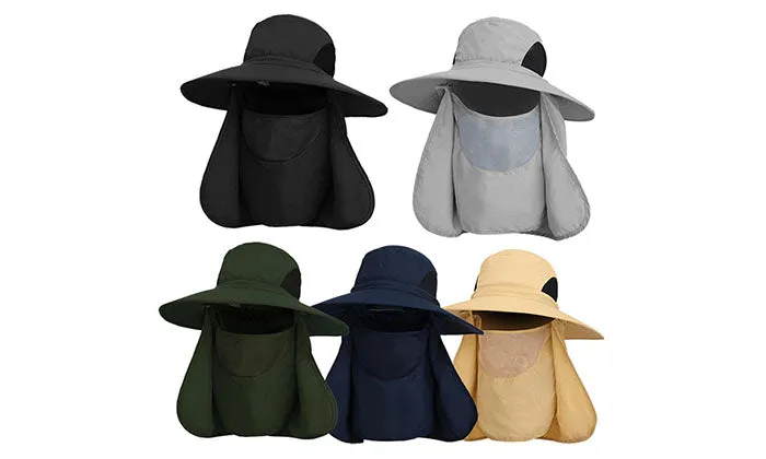 Outdoor UV Protection Sun Hat with Face Cover