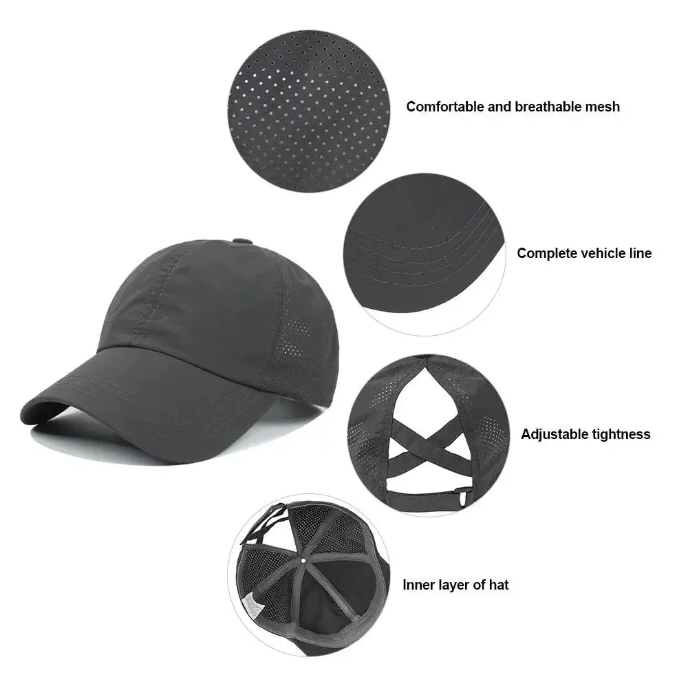 Quick drying breathable female Baseball cap, outdoor light-emitting plate, sunscreen, sun hat, casual card punching, summer