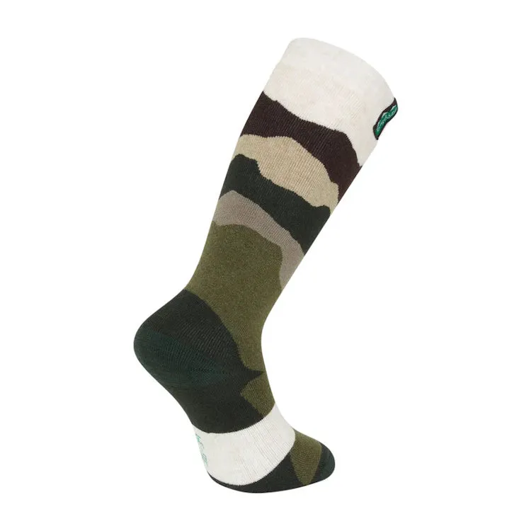 Ridgeline Full Length Merino Wool Socks - Olive Stripes