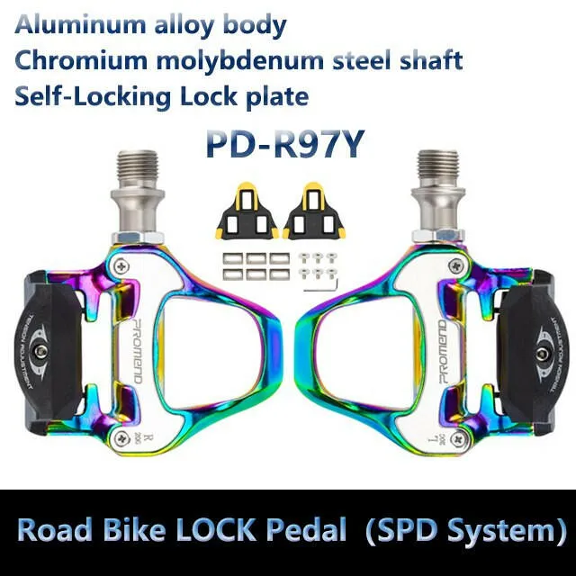 Road Bike self-locking pedals Palin bearing pedals Suitable for for SHIMANO SPD lock plate bicycle pedal for LOOK KEO lock plate