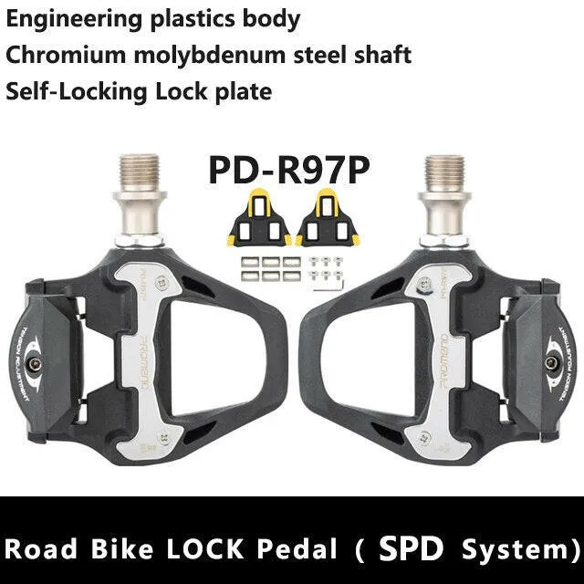 Road Bike self-locking pedals Palin bearing pedals Suitable for for SHIMANO SPD lock plate bicycle pedal for LOOK KEO lock plate