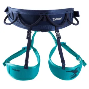 Rock climbing and mountaineering harness - rock blue