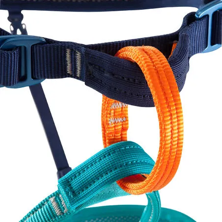 Rock climbing and mountaineering harness - rock blue