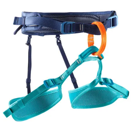 Rock climbing and mountaineering harness - rock blue