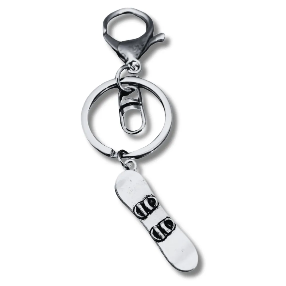 Snowboarding Zipper Pull Keychain