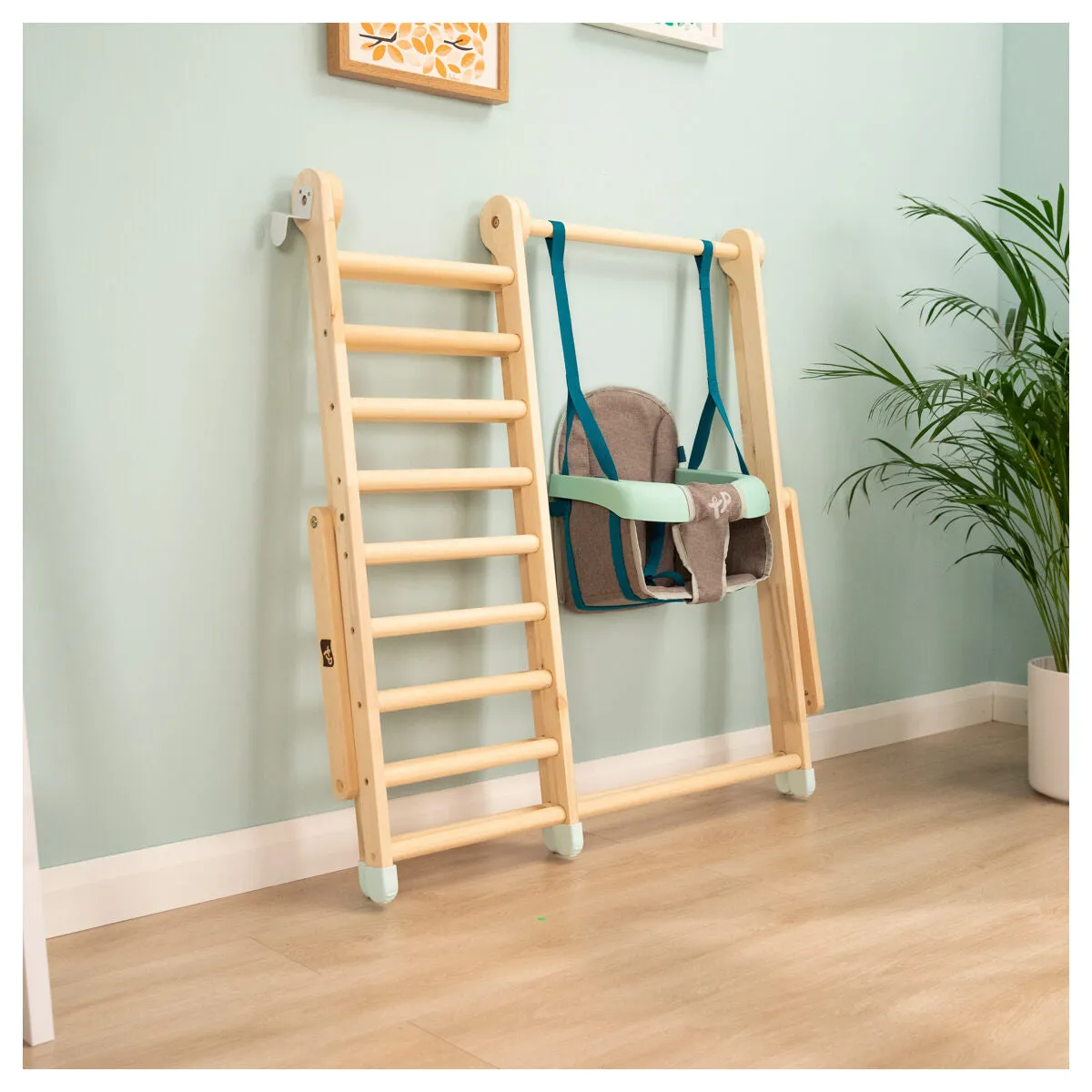 TP Active Tots Wooden Climb and Swing Set