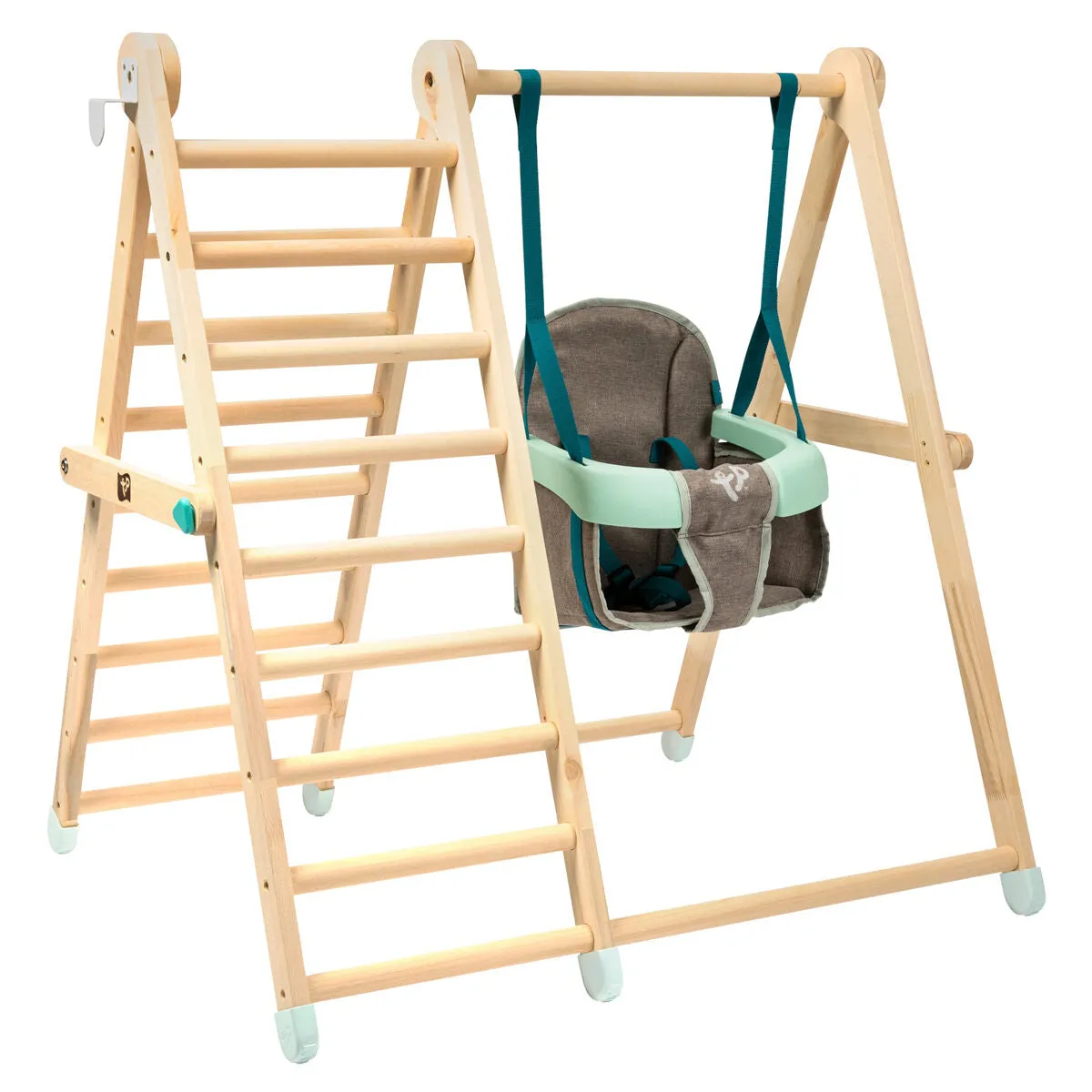 TP Active Tots Wooden Climb and Swing Set