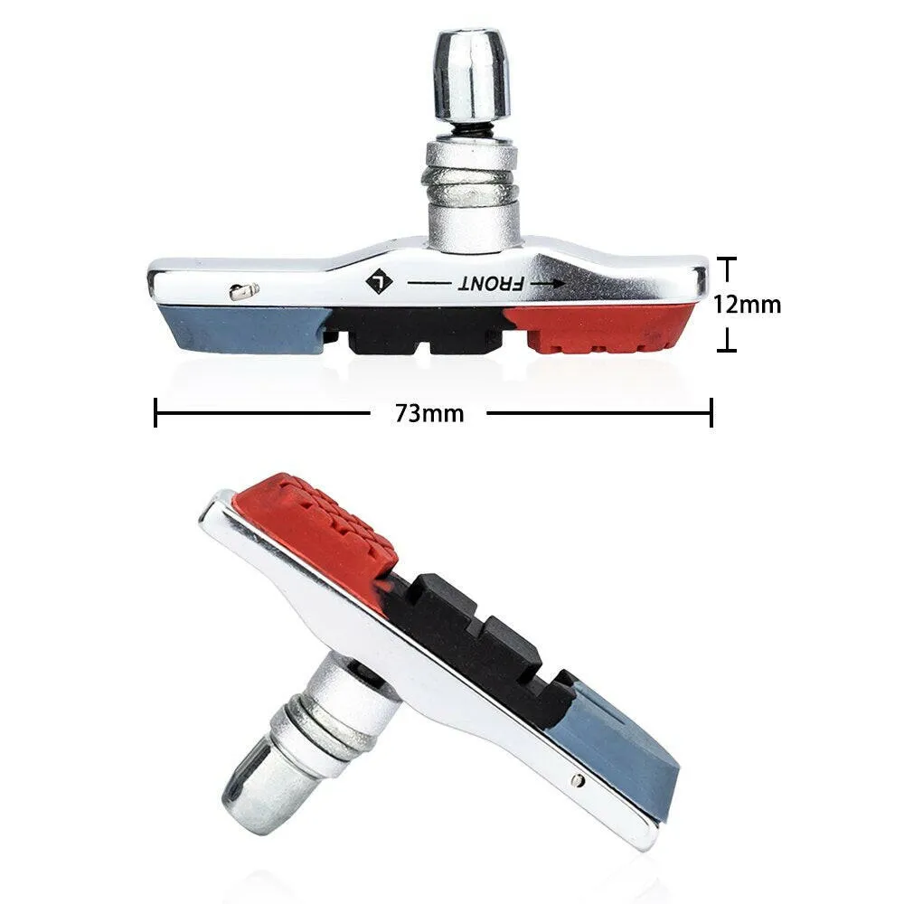 ZTTO 1 Pair Road Bike Brake Pads Shoes V-Brake Pads MTB Mountain Bicycle Brake Shoes Block Durable Rubber Brake Anti-resistance